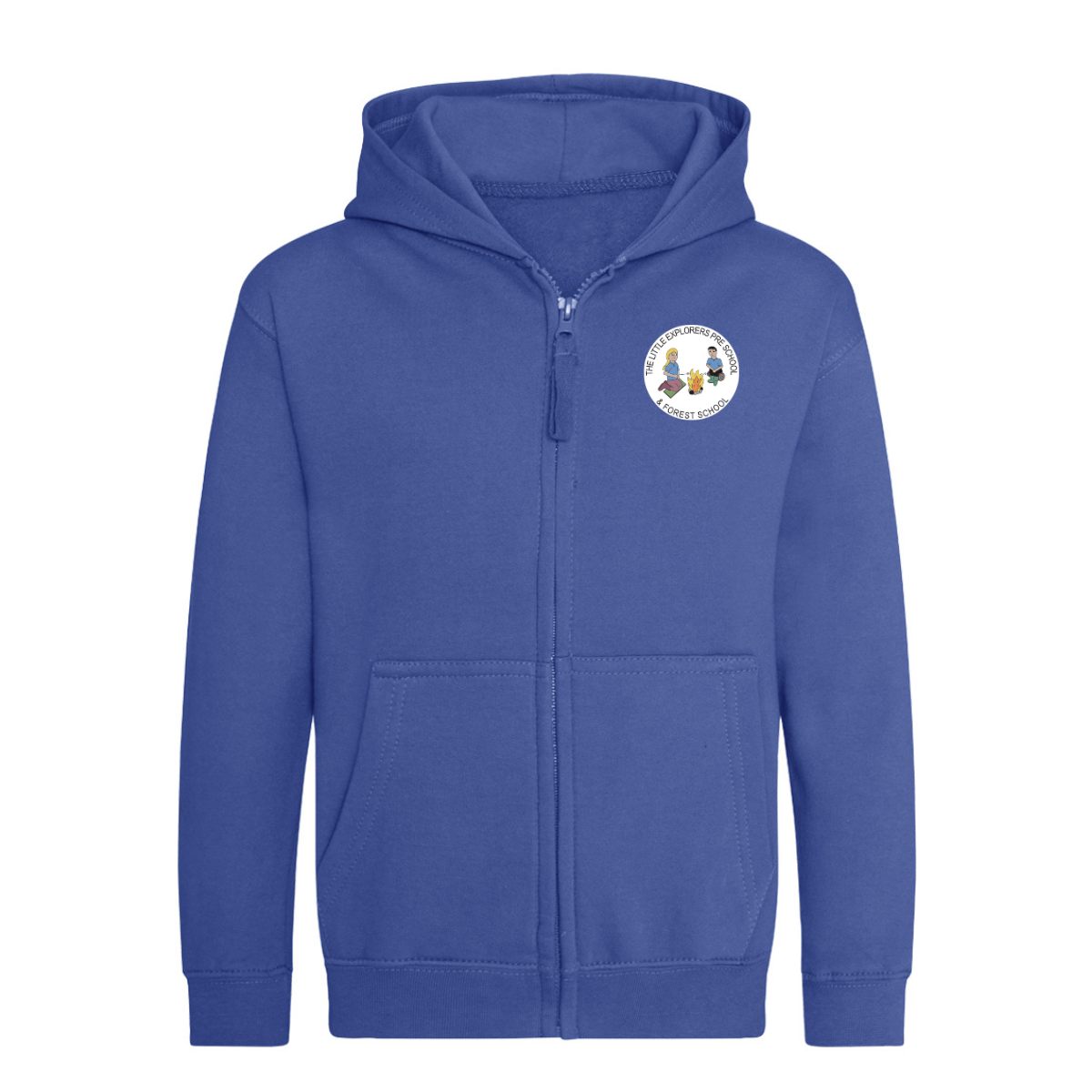 Little Explorers Zipped Hoody Royal Blue