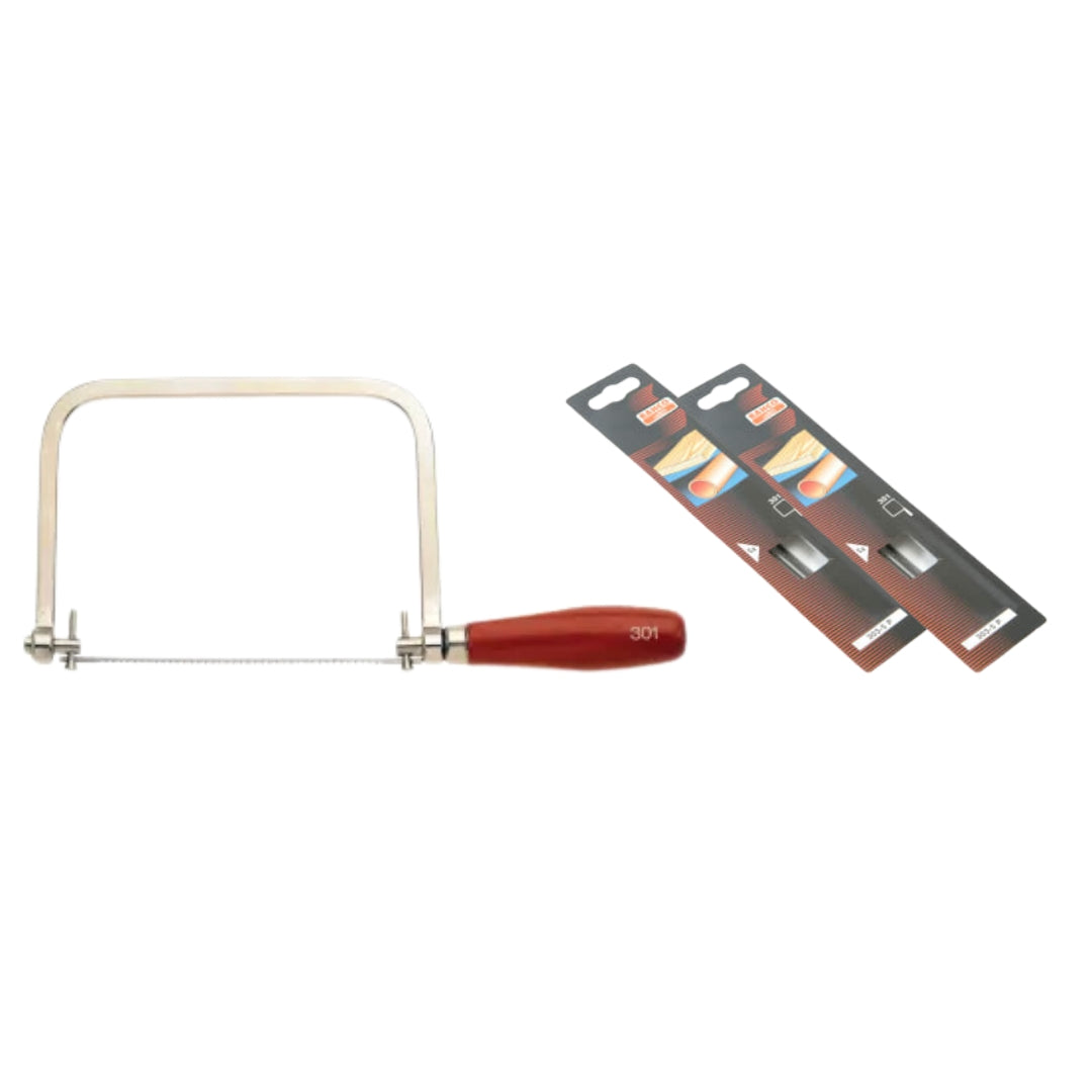 Bahco Coping Saw & 10 Fine Spare Blades