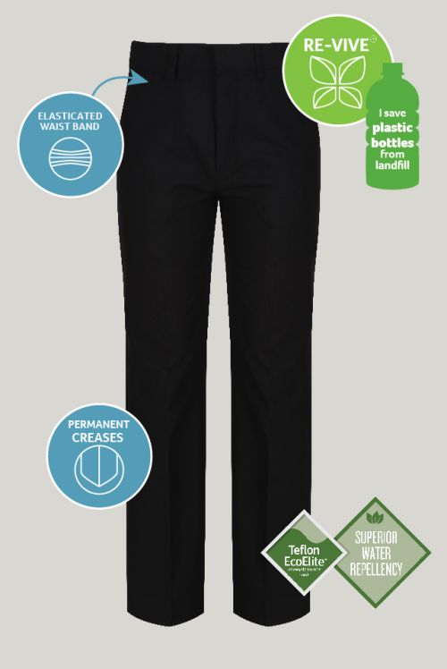Trutex Junior Trousers Classic Fit Black