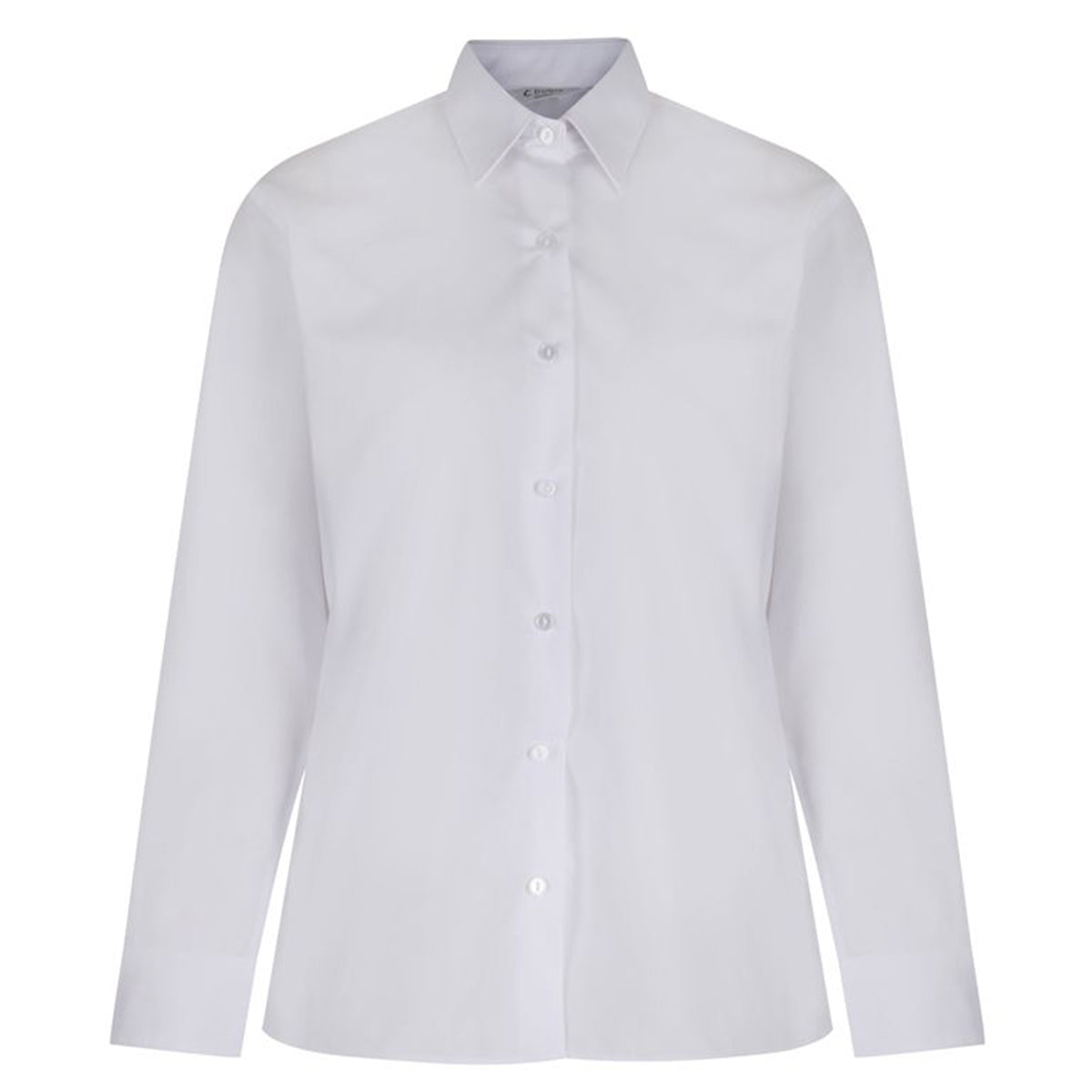 Trutex Girls Long Sleeve Fitted Easycare White Blouse - Twin Pack