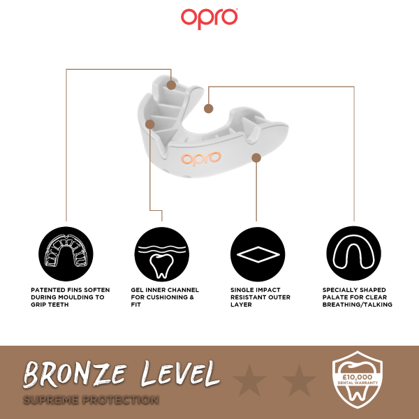 Opro Jnr Bronze Self Fit Mouthguard