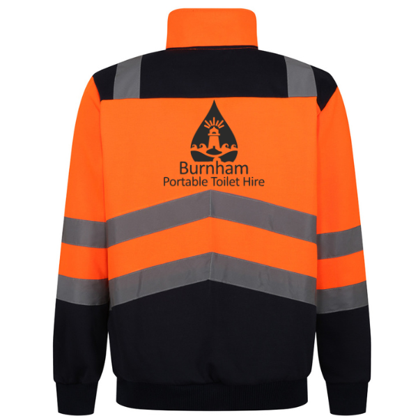 BPTH Hi Vis 1/4 Zip sweatshirt- Orange/Navy