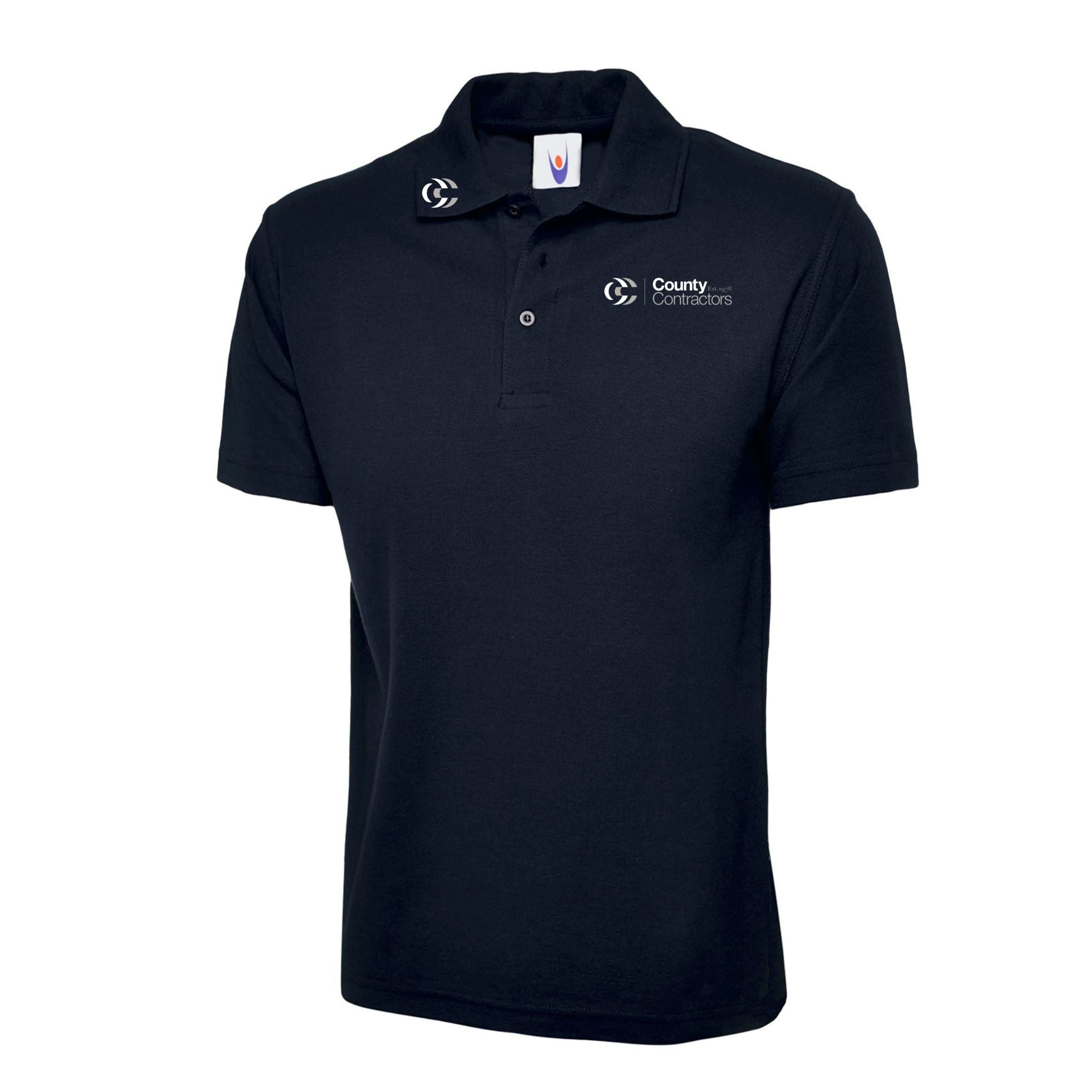 County Contractors Classic Polo Shirt - Navy/White