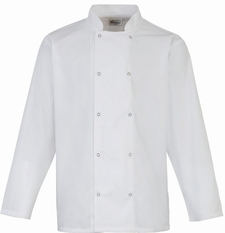 Premier Unisex L/S Stud Front Chefs Tunic