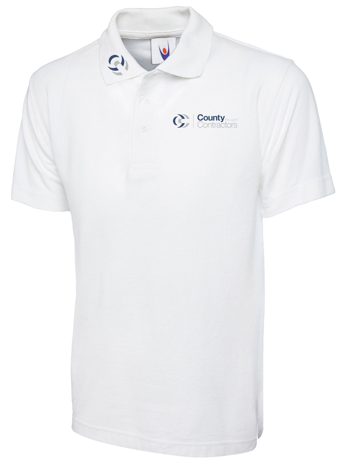 County Contractors Classic Polo Shirt - Navy/White