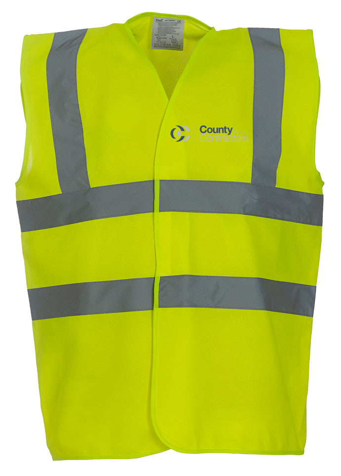 County Contractors Hi Viz Vest HOTEL DIVISION - 3 Colours