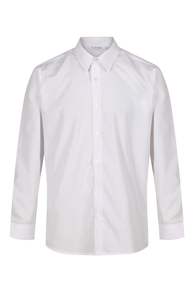 Trutex Boys Long Sleeve Slim Fit Easy Care Shirts - Twin Pack