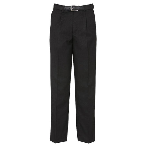 Plymouth Pleated Charcoal Trouser